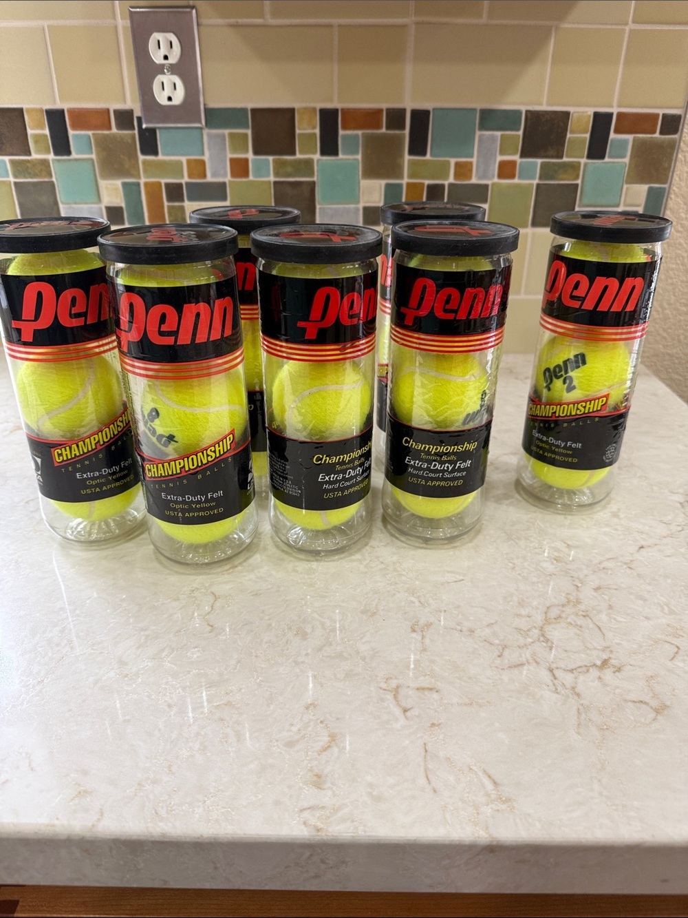 7 Cans Penn Championship Tennis Balls - Yellow (Pack of 3)